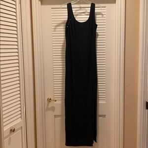 Semi Formal Black Crepe Evening Dress by Niteline